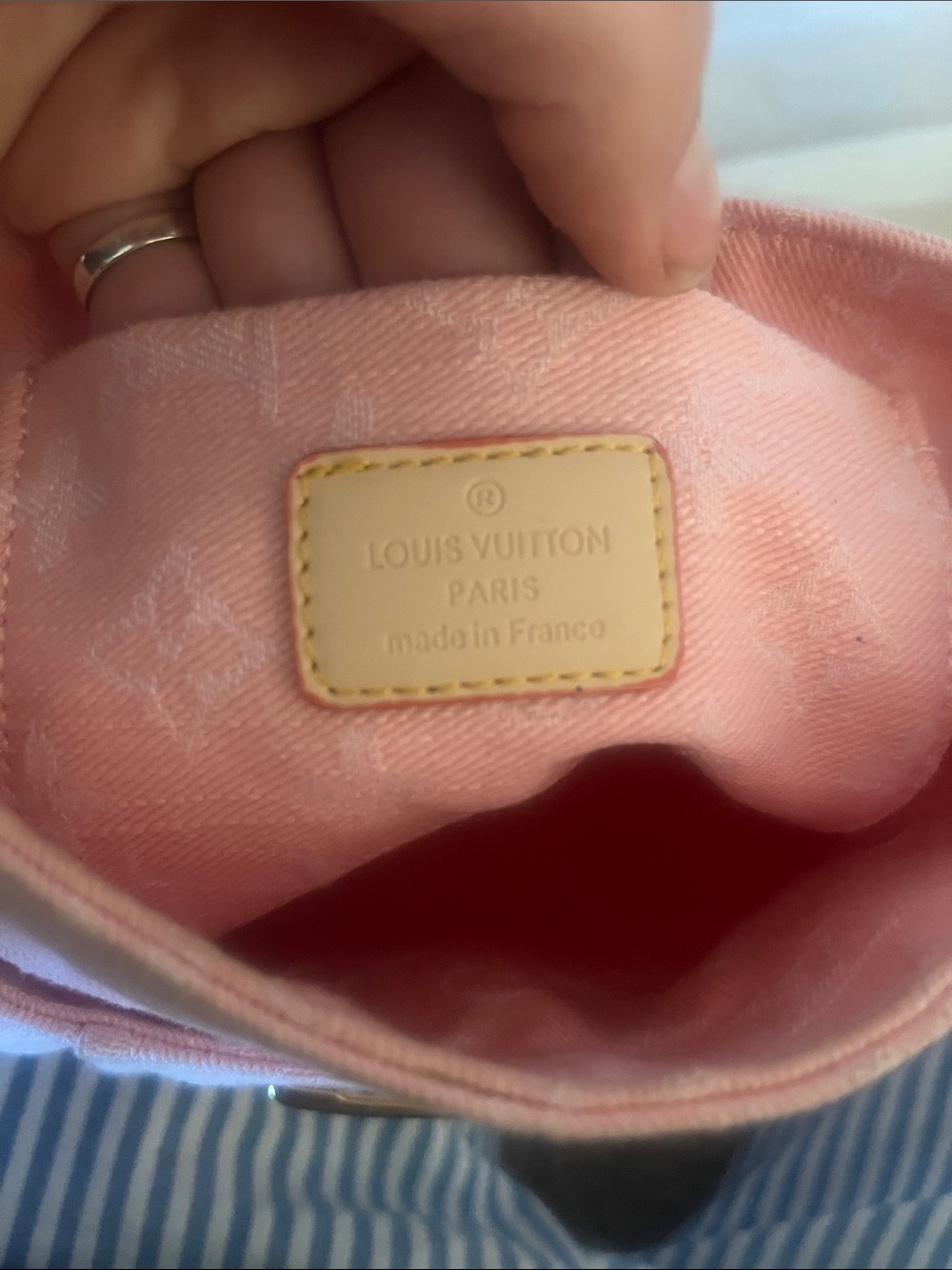 Louis Vuitton Pink denim sunset purse - Picture 9 of 15